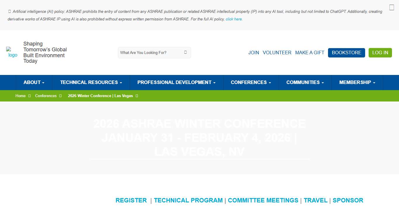 2026 ASHRAE Winter Conference